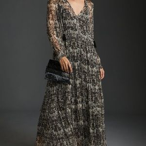 Anthropologie The Marais Printed Chiffon Maxi Dress-NWTO -Size XL